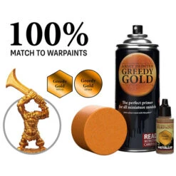 Army Painter Color Primer: Greedy Gold (400ml) 7 Army Painter Color Primer: Greedy Gold (400ml) -Gamegenic Store AMYCP3028 3