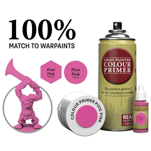 Army Painter Color Primer: Pixie Pink (400ml) 5 Army Painter Color Primer: Pixie Pink (400ml) - Image 3