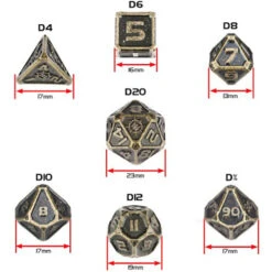 ENHANCE: Metal RPG Dice Set -Gamegenic Store ENGTDM7500BKEW 3