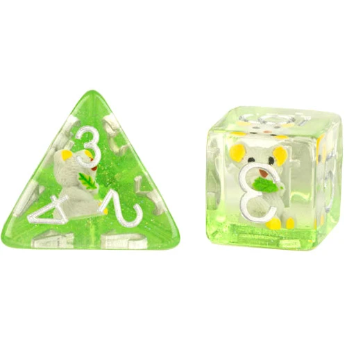 Metallic Dice Games: 16mm Polyhedral Set - Koala (7) 4 Metallic Dice Games: 16mm Polyhedral Set - Koala (7) - Image 2