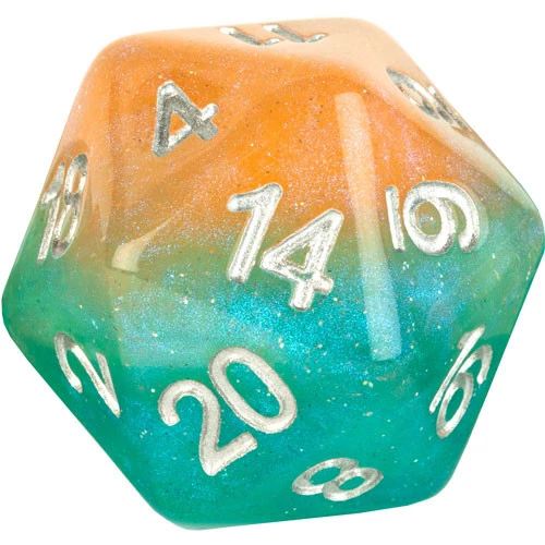 Metallic Dice Games: 16mm Polyhedral Set - Layered Stardust - Sunset (7) 4 Metallic Dice Games: 16mm Polyhedral Set - Layered Stardust - Sunset (7) - Image 2