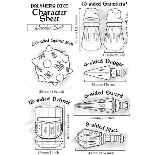 Warrior Polyhedral Set: Stalwart Storm (8) (Preorder) 4 Warrior Polyhedral Set: Stalwart Storm (8) (Preorder) - Image 2