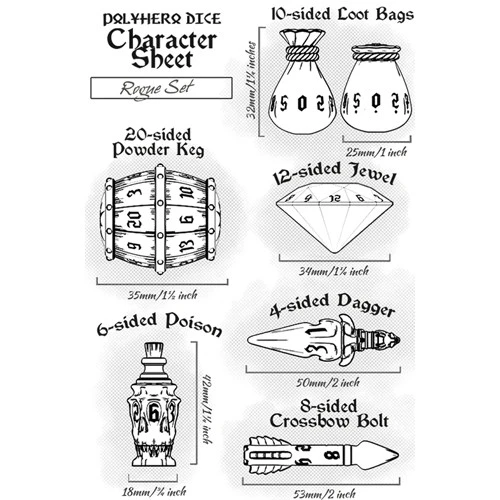 Rogue Polyhedral Set: Nightshade (8) 4 Rogue Polyhedral Set: Nightshade (8) - Image 2
