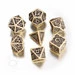 Q-Workshop Beige & Black Celtic 3D Dice Set (7) (Last Chance)