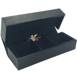 R4I Faux Leather Dice Box W/ Tray: Gold Foil Barbarian Logo -Gamegenic Store R4I44201 2