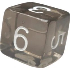 R4I Dice W/Arch'd4: Translucent - Black W/ White (15) (Preorder) -Gamegenic Store R4I50103 FC 5