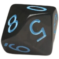 R4I Dice W/Arch'd4: Translucent - Black W/ Light Blue (15) (Preorder) -Gamegenic Store R4I50105 FC 2