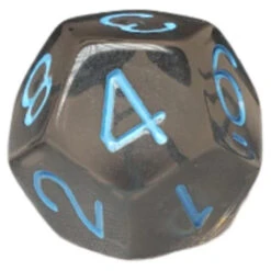 R4I Dice W/Arch'd4: Translucent - Black W/ Light Blue (15) (Preorder) -Gamegenic Store R4I50105 FC 6