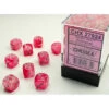 Chessex 12mm D6 Set: Ghostly Glow - Pink W/ Silver (36)