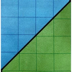 Chessex Reversible Battlemat: 1-inch Square - Blue/Green (23.5" X 26")