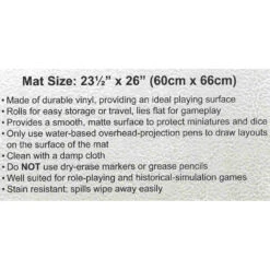 Chessex Reversible Battlemat: 1-inch Square - Black/Grey (23.5" X 26") -Gamegenic Store chx96480 2