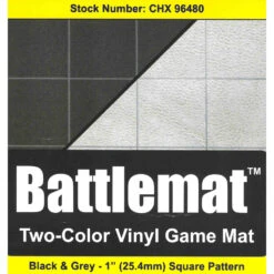 Chessex Reversible Battlemat: 1-inch Square - Black/Grey (23.5" X 26")