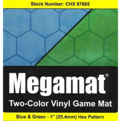 Chessex Reversible Megamat: 1-inch Hex - Blue/Green (34.5" X 48")
