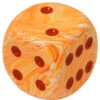 Chessex 50mm D6: Festive Sunburst/Red (1) (Last Chance) -Gamegenic Store chxdf5053