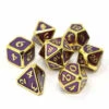 Die Hard Dice Polyhedral Set: Mythica - Gold Amethyst (7) (Last Chance)