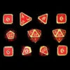 Die Hard Dice Polyhedral Set: Mythica - Gold Ruby (11) (Last Chance)