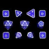 Die Hard Dice Polyhedral Set: Mythica - Platinum Sapphire (11) (Last Chance) -Gamegenic Store dhdm0102201