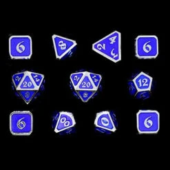 Die Hard Dice Polyhedral Set: Mythica - Platinum Sapphire (11) (Last Chance)