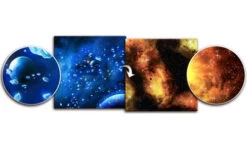 Gaming Mat: Icy Comets / Yellow Space (36" X 36") (Last Chance)