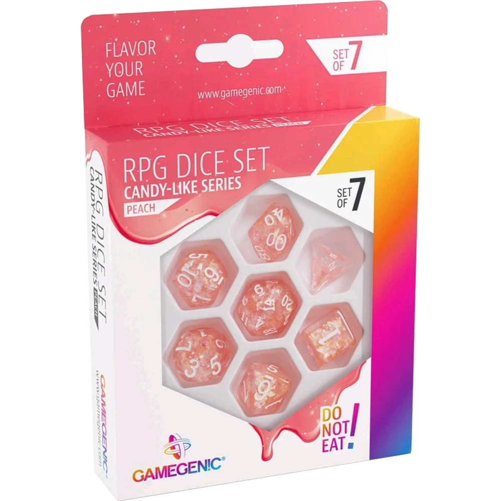 Gamegenic Candy-like Series Polyhedral Set: Peach (7) 3 Gamegenic Candy-like Series Polyhedral Set: Peach (7)