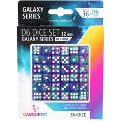 Gamegenic Galaxy Series 12mm D6 Set: Neptune (36)
