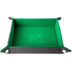 Metallic Dice Games: Velvet Folding Tray - Green