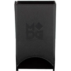 Metallic Dice Games: Leather Fold-Up Dice Tower: Black (Last Chance)