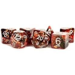 Metallic Dice Games: 16mm Polyhedral Set - Eternal Fire (7)