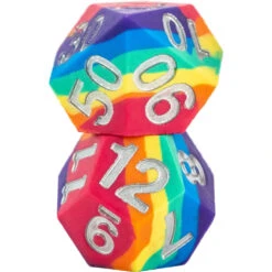 Sharp-Edge Polyhedral Set: 16mm Silicone Rubber - Rainbow (7) -Gamegenic Store md784 4