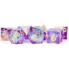 Metallic Dice Games: 16mm Sharp-Edge Polyhedral Set - Royal Geode -Gamegenic Store md934