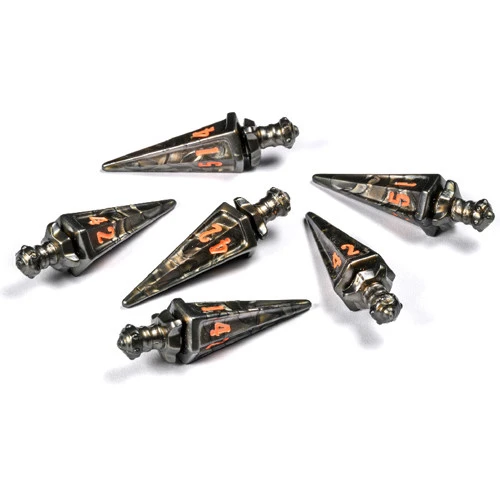 Warrior D6 Set: Swords - Steel Grey (6) 3 Warrior D6 Set: Swords - Steel Grey (6)