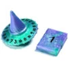 Wizard Polyhedral Set: D20 Wizard Hat & D2 Spellbook - Aether Mist