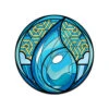 MtG Augmented Realty Pin: Stained Glass - Island -Gamegenic Store pinmtg061