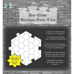 Dungeon Tiles: Dry-Erase Hexagon Tiles 6" - Earthtone (33)