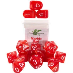 R4I Dice W/Arch'd4: Marble - Red (15) (Preorder)