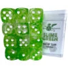 R4I Dice: 18mm D6 Cube - Diffusion Slime Green (12) (Preorder) -Gamegenic Store r4i50404 12p 1