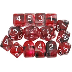 R4I Dice W/ Arch'd4: Diffusion - Bloodstone W/ White (15)