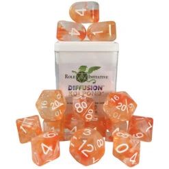 R4I Dice W/Arch'd4: Diffusion - Koi Pond W/ White (15)