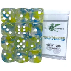 R4I Dice: 18mm D6 Cube - Diffusion Thunderbird (12) (Preorder)