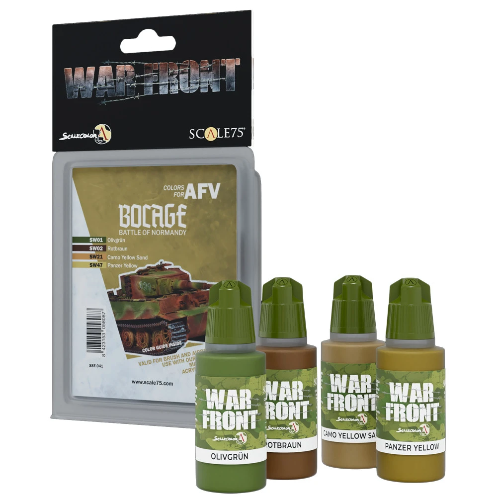 War Front Paint Set: Colors For AFV - Bocage Battle Of Normandy (Preorder) 3 War Front Paint Set: Colors For AFV - Bocage Battle Of Normandy (Preorder)