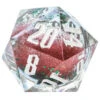 54mm D20 Snowglobe: Silver/Red/Green Glitter With Silver (1)
