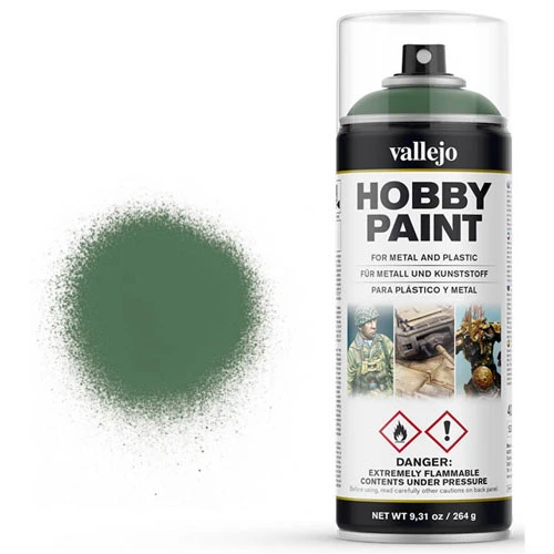 Vallejo Fantasy Color Aerosol Primer: Sick Green (400ml) 3 Vallejo Fantasy Color Aerosol Primer: Sick Green (400ml)