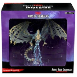D&D Icons Of The Realms Miniatures: Boneyard - Adult Blue Dracolich Premium Figure -Gamegenic Store wzk96038 5